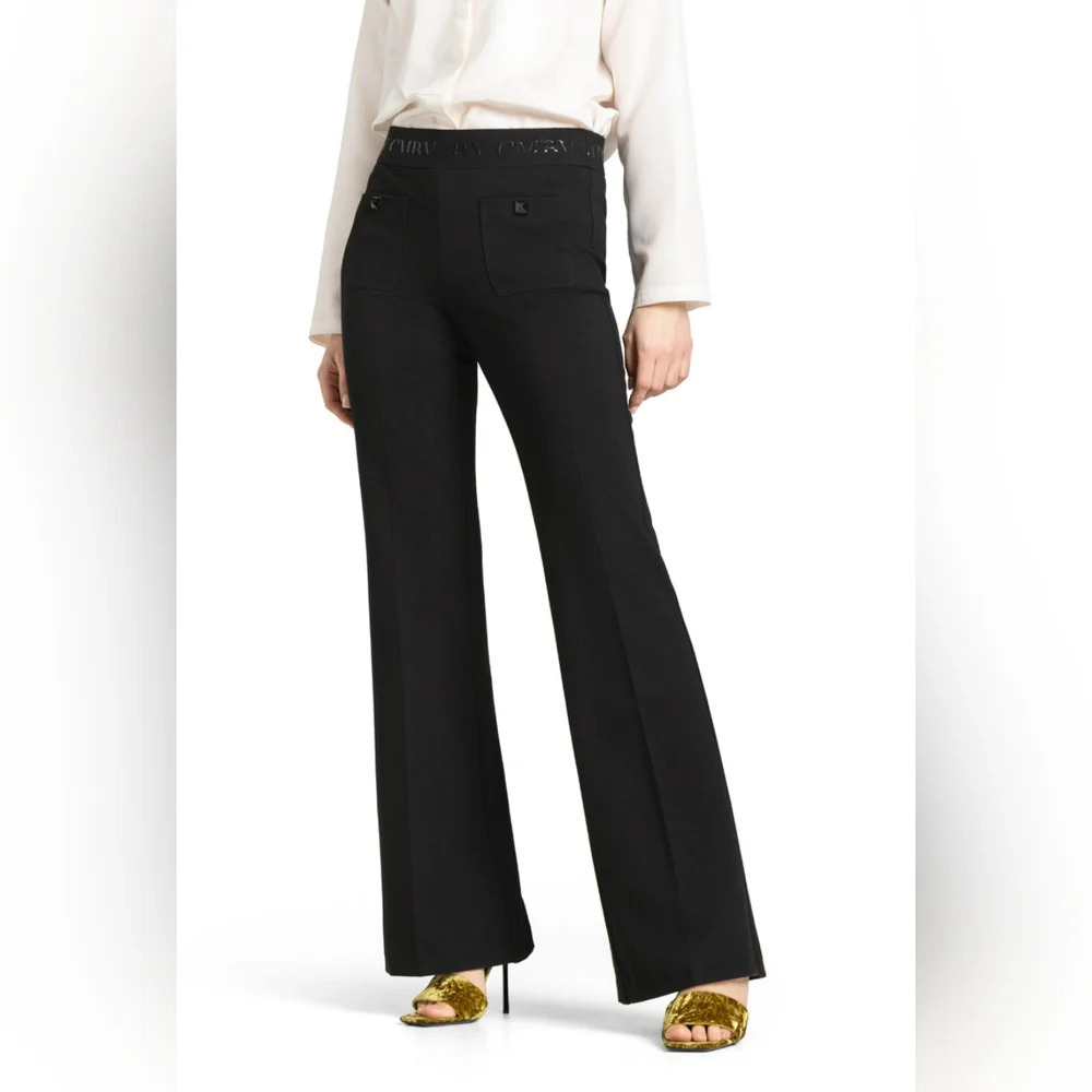 Cambio  Wide leg Black Rhinestone Trousers size 16
